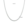 vDam Ketting Zirkonia 2,5 Mm 42cm + 3 Cm Zilver Gerhodineerd 1334313  42cm