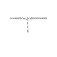 vDam Ketting Zirkonia 3,1 Mm 42cm + 3 Cm Zilver Gerhodineerd 1334312  42cm