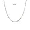 vDam Ketting Zirkonia 3,1 Mm 42cm + 3 Cm Zilver Gerhodineerd 1334312  42cm
