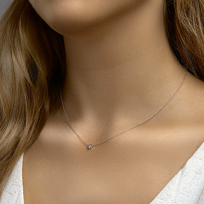 vDam Ketting Zirkonia 40cm - 42 - 44 Cm Zilver Gerhodineerd 1332858  40cm