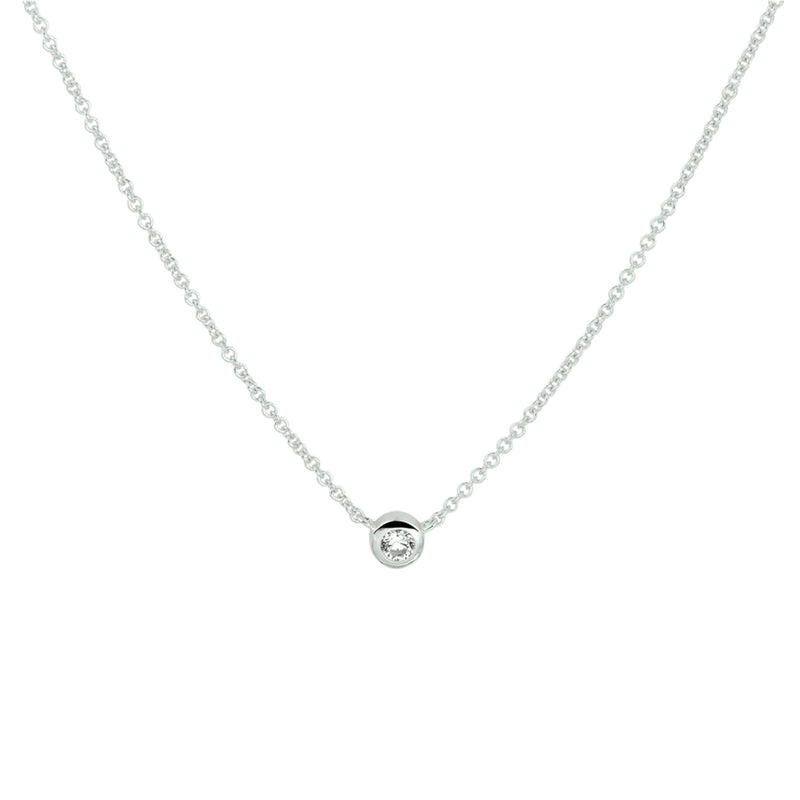 vDam Ketting Zirkonia 40 - 42 - 44 Cm Zilver Gerhodineerd 1332858