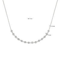 vDam Ketting Zirkonia 40cm + 5 Cm Zilver Gerhodineerd 1339141  40cm