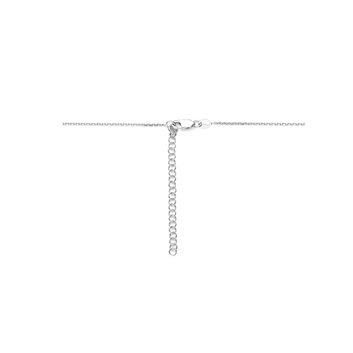 vDam Ketting Zirkonia 40cm + 5 Cm Zilver Gerhodineerd 1339141  40cm