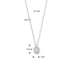 vDam Ketting Zirkonia 41cm + 4 Cm Halo Zilver Gerhodineerd 1335622  41cm