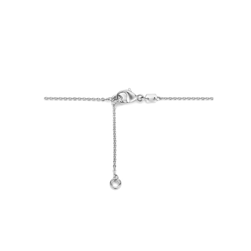 vDam Ketting Zirkonia 41cm + 4 Cm Halo Zilver Gerhodineerd 1335622  41cm