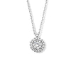 vDam Ketting Zirkonia 41 + 4 Cm Halo Zilver Gerhodineerd 1335623