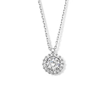 vDam Ketting Zirkonia 41 + 4 Cm Halo Zilver Gerhodineerd 1335623