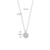 vDam Ketting Zirkonia 41cm + 4 Cm Halo Zilver Gerhodineerd 1335623  41cm