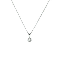 vDam Ketting Zirkonia 41 + 4 Cm Zilver Gerhodineerd 1329191