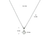 vDam Ketting Zirkonia 41cm + 4 Cm Zilver Gerhodineerd 1329191  41cm