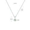 vDam Ketting Zirkonia 41cm + 4 Cm Zilver Gerhodineerd 1329192  41cm
