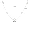 vDam Ketting Zirkonia 41cm + 4 Cm Zilver Gerhodineerd 1333531  41cm