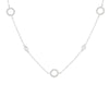 vDam Ketting Zirkonia 41 + 4 Cm Zilver Gerhodineerd 1333531