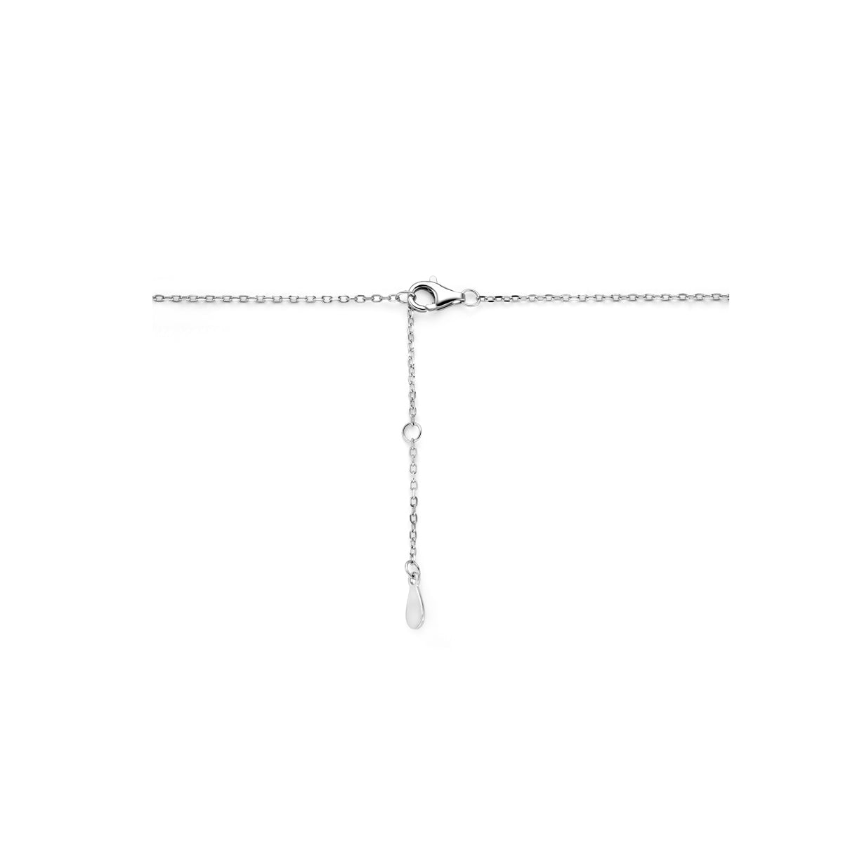 vDam Ketting Zirkonia 41cm - 43 - 45 Cm Zilver Gerhodineerd 1341cm577  41cm