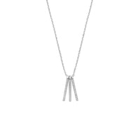 vDam Ketting Zirkonia 41 - 43 - 45 Cm Zilver Gerhodineerd 1341581