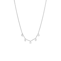 vDam Ketting Zirkonia 41 - 43 - 45 Cm Zilver Gerhodineerd 1341716
