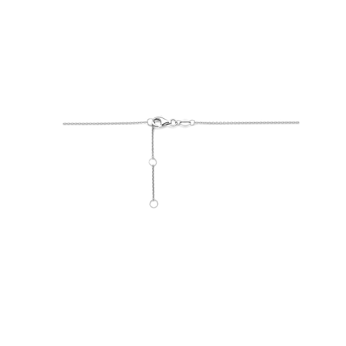 vDam Ketting Zirkonia 41cm - 43 - 45 Cm Zilver Gerhodineerd 1341cm716  41cm