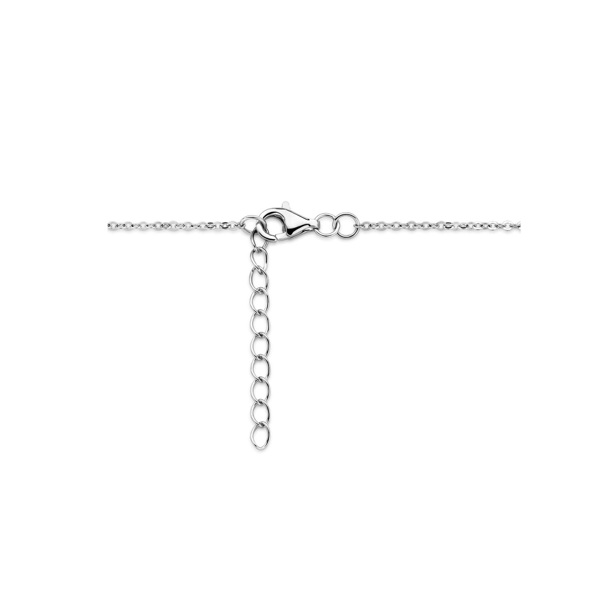vDam Ketting Zirkonia 41,5 + 3 Cm Zilver Gerhodineerd 1337665  41.5cm