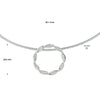 vDam Ketting Zirkonia 42cm + 3 Cm Zilver Gerhodineerd 1328354  42cm