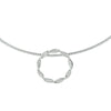 vDam Ketting Zirkonia 42 + 3 Cm Zilver Gerhodineerd 1328354