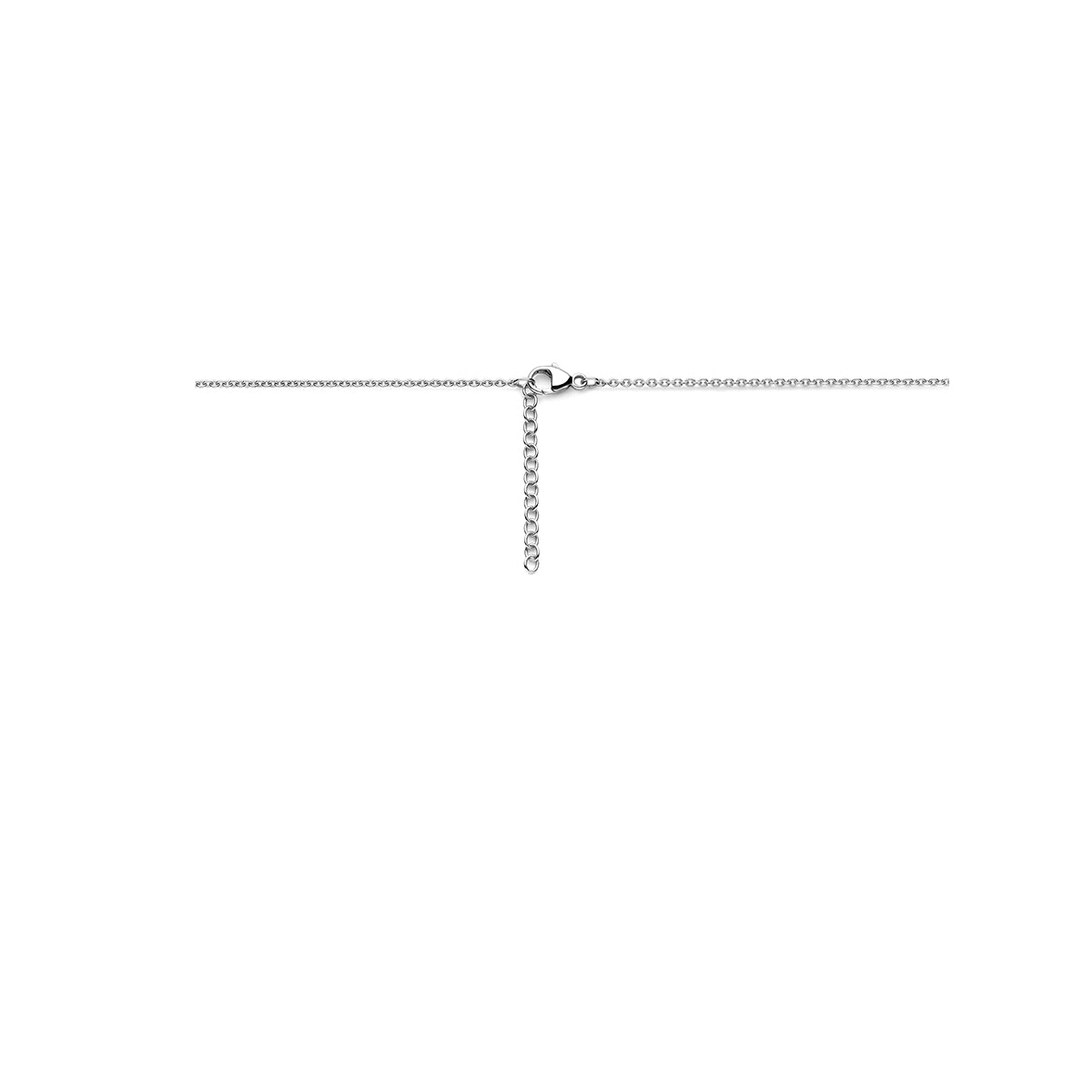 vDam Ketting Zirkonia 42cm + 3 Cm Zilver Gerhodineerd 1337893  42cm