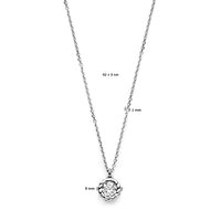 vDam Ketting Zirkonia 42cm + 3 Cm Zilver Gerhodineerd 1338632  42cm