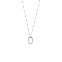 vDam Ketting Zirkonia 42 + 3 Cm Zilver Gerhodineerd 1339001