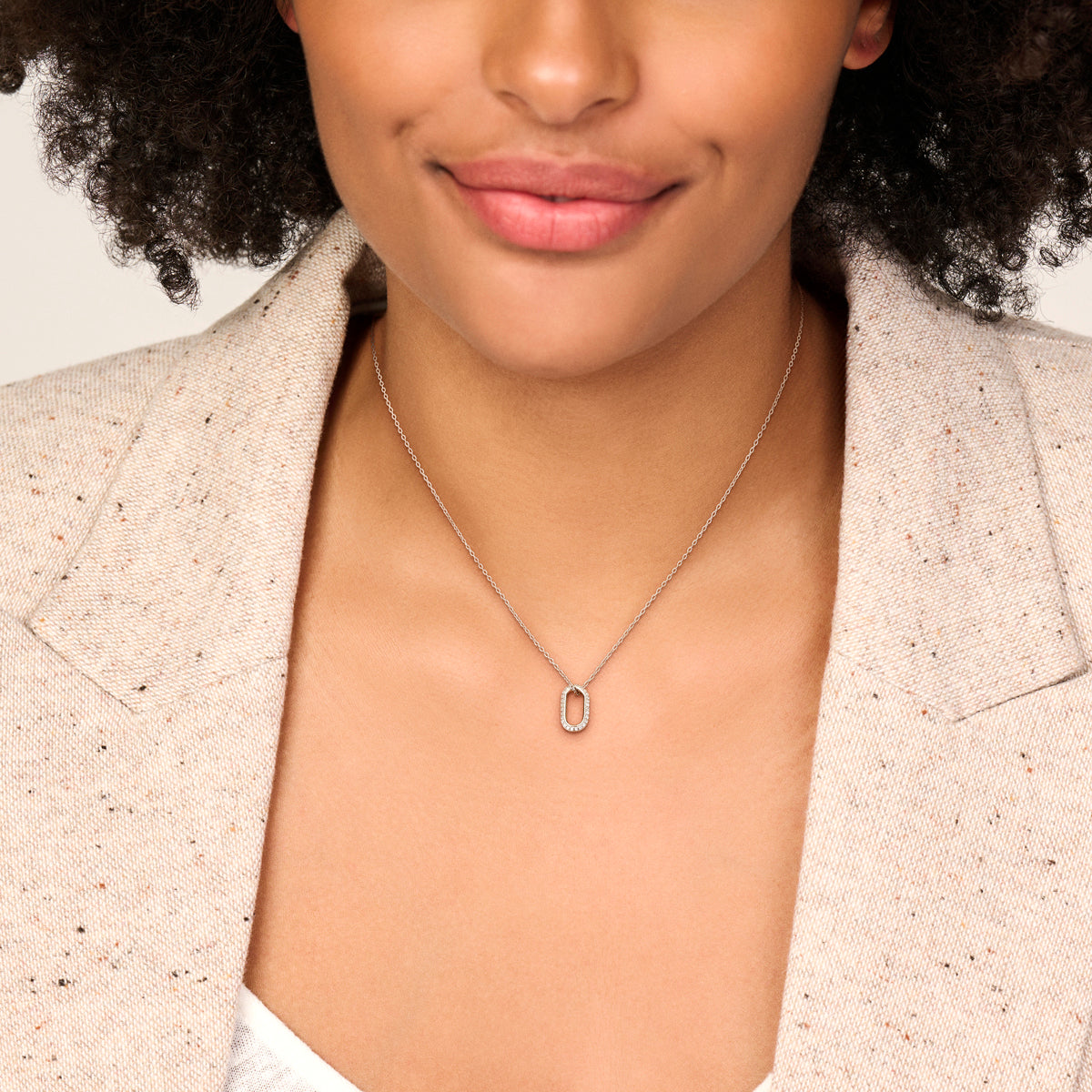 vDam Ketting Zirkonia 42cm + 3 Cm Zilver Gerhodineerd 1339001  42cm