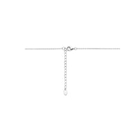 vDam Ketting Zirkonia 42cm + 3 Cm Zilver Gerhodineerd 1339001  42cm