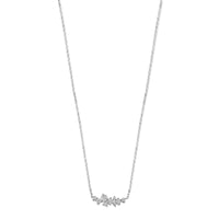 vDam Ketting Zirkonia 42 + 3 Cm Zilver Gerhodineerd 1339795