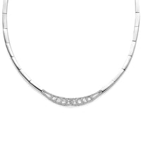 vDam Ketting Zirkonia 42 + 3 Cm Zilver Gerhodineerd 1340692