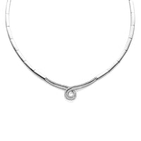 vDam Ketting Zirkonia 42 + 3 Cm Zilver Gerhodineerd 1340693