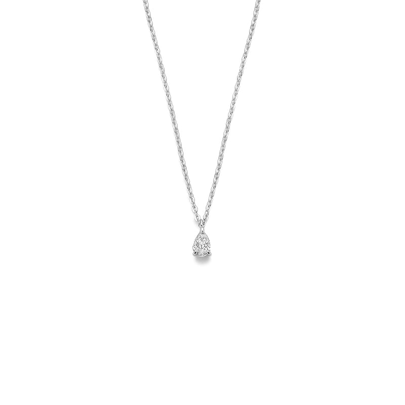vDam Ketting Zirkonia 42 + 3 Cm Zilver Gerhodineerd 1341378