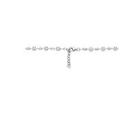 vDam Ketting Zirkonia 44cm + 3 Cm Zilver Gerhodineerd 1338959  44cm