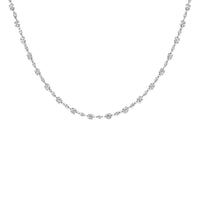 vDam Ketting Zirkonia 44 + 3 Cm Zilver Gerhodineerd 1338959