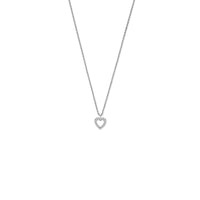 vDam Ketting Zirkonia Hartje 41 - 43 - 45 Cm Zilver Gerhodineerd 1341268