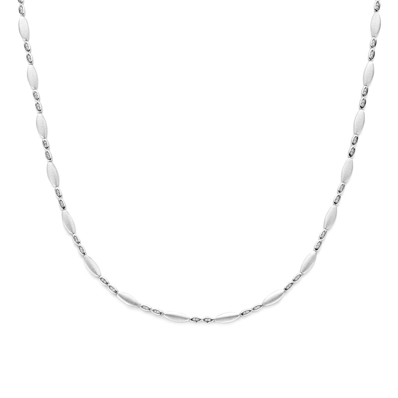 vDam Ketting Zirkonia Poli/mat 4,7 Mm 45 Cm Zilver Gerhodineerd 1341728