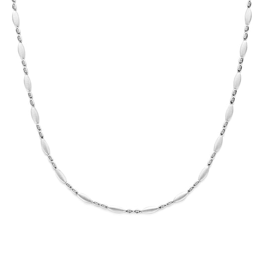 vDam Ketting Zirkonia Poli/mat 4,7 Mm 45 Cm Zilver Gerhodineerd 1341728