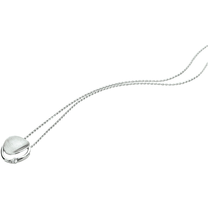 vDam Ketting Zirkonia Poli/mat 41cm + 4 Cm Zilver Gerhodineerd 1329896  41cm