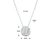 vDam Ketting Zirkonia Poli/mat 41cm + 4 Cm Zilver Gerhodineerd 1329896  41cm