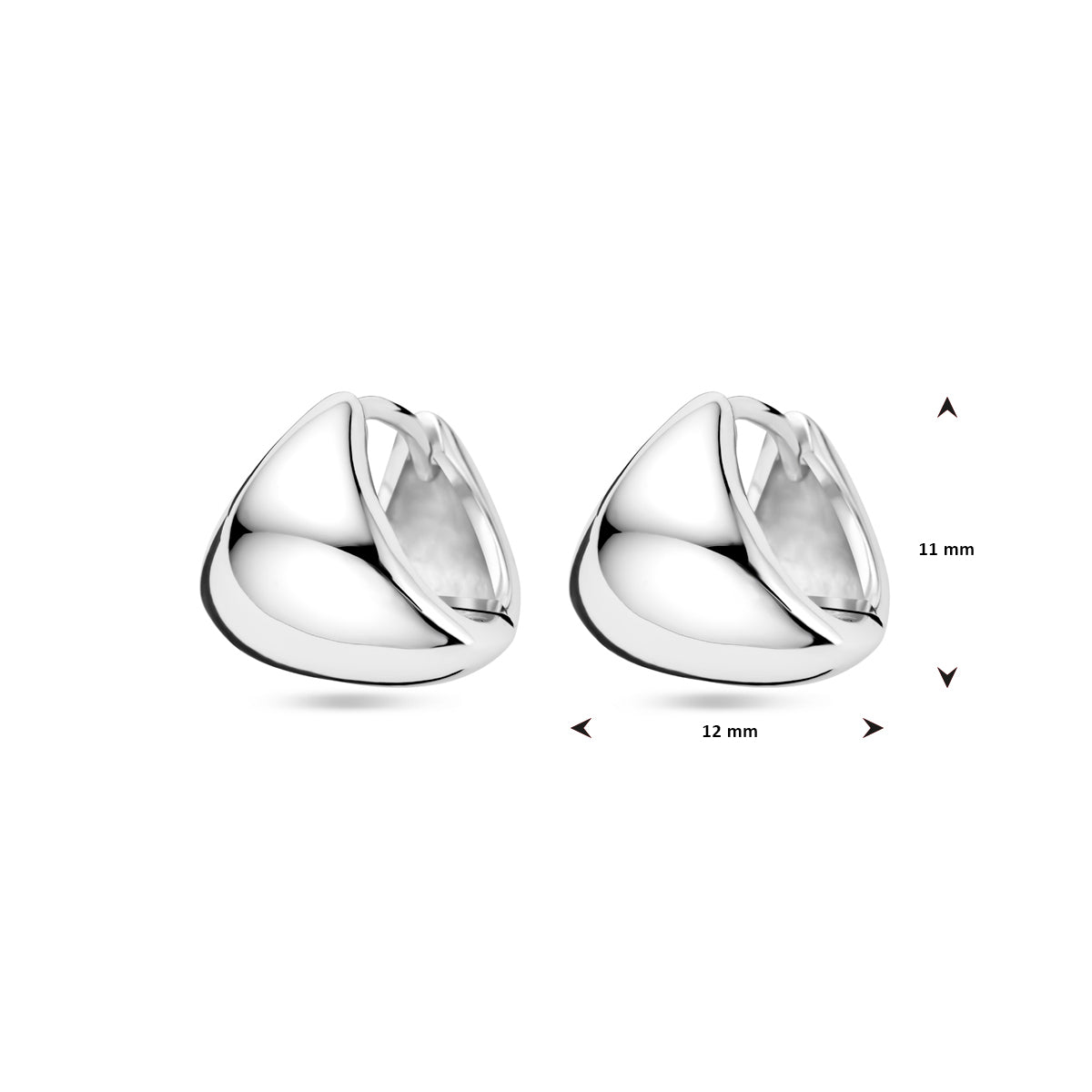 vDam Klapoorringen 11 Mm Zilver Gerhodineerd 1339355