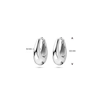 vDam Klapoorringen 13,5 Mm Zilver Gerhodineerd 1340479