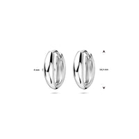 vDam Klapoorringen 14,5 Mm Zilver Gerhodineerd 1340687