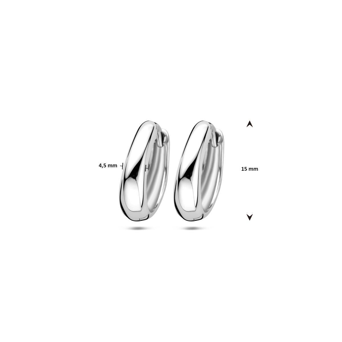 vDam Klapoorringen 15 Mm Zilver Gerhodineerd 1340781