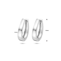 vDam Klapoorringen 18 Mm Zilver Gerhodineerd 1340032