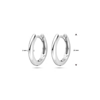 vDam Klapoorringen 2,0 Mm Zilver Gerhodineerd 1339836