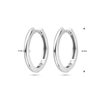 vDam Klapoorringen 2,0 Mm Zilver Gerhodineerd 1339837