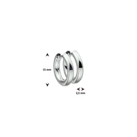 vDam Klapoorringen 2,5 Mm Rond Zilver Wit 1001563