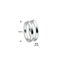 vDam Klapoorringen 2,5 Mm Rond Zilver Wit 1001564