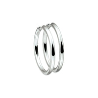 vDam Klapoorringen 2,5 Mm Rond Zilver Wit 1001565